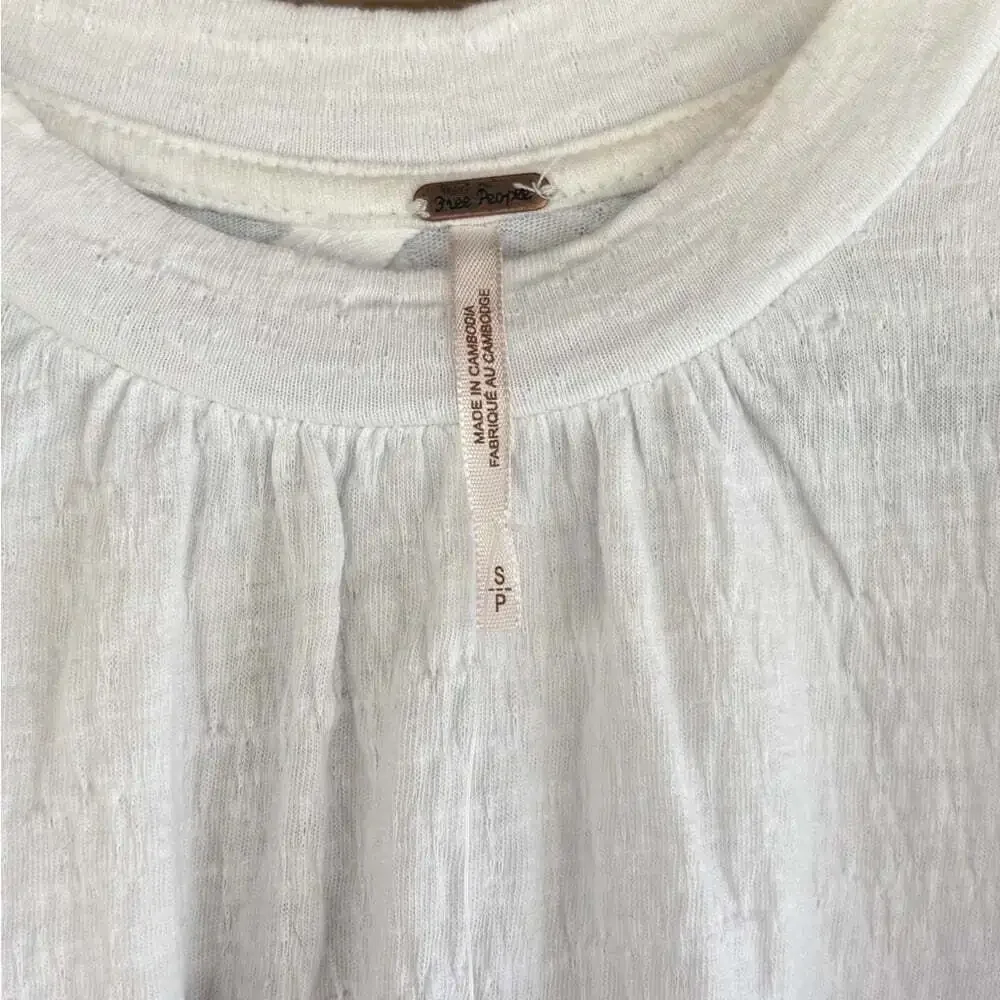 Free People NWT “Right on Time” Tiered Sleeveless Tank in Ivory Sz S